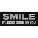 P6694 Smile It Looks Good on You Iron on Morale Patch